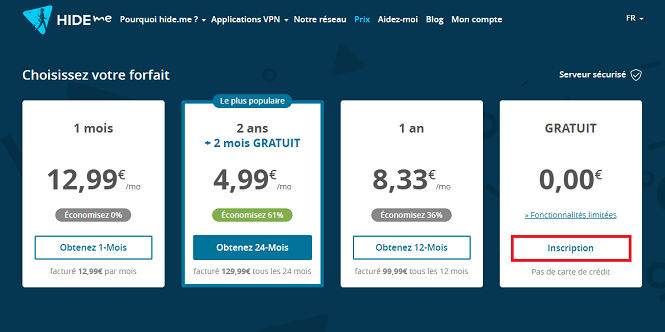 utiliser un vpn, deuxième étape